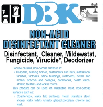:3DBK NON-ACID DISINFECTANT CLEANER