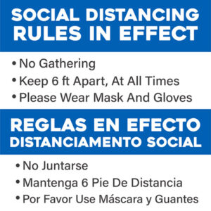 Social distancing Rules in English/Spanish